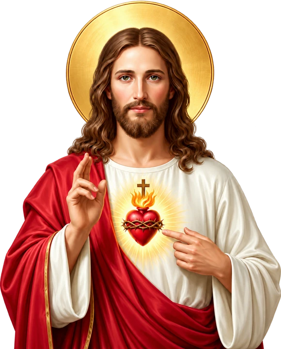 Jesus Christ showing the Sacred Heart